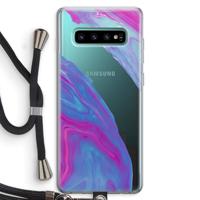 Zweverige regenboog: Samsung Galaxy S10 Plus Transparant Hoesje met koord