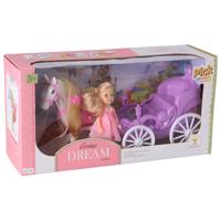 Overige Merken Paard met koets + pop speelset assorti