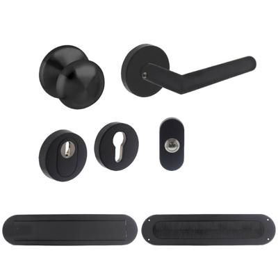 Intersteel Voordeurset rondVurano zwart kerntrekbeveiliging - 0023.405735