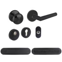 Intersteel Voordeurset rondVurano zwart kerntrekbeveiliging - 0023.405735