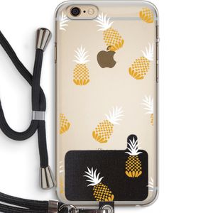 Ananasjes: iPhone 6 PLUS / 6S PLUS Transparant Hoesje met koord