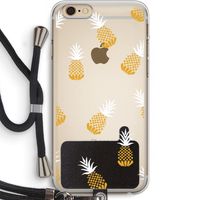 Ananasjes: iPhone 6 PLUS / 6S PLUS Transparant Hoesje met koord