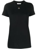 Vivienne Westwood t-shirt en coton à logo brodé - Noir