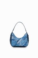 Kleine tas met denim patch - BLUE - U - thumbnail