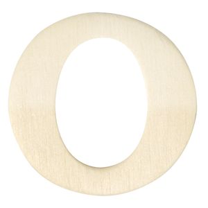 Houten letter O 4 cm   -