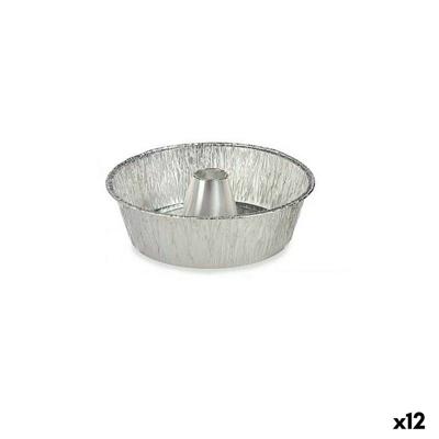 Vlaaimal Kinvara 30287C 30287C Zilverkleurig Aluminium 25 x 7,7 x 25 cm Wegwerpbaar Pudding (12 Stuks)