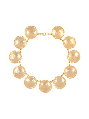 Susan Caplan Vintage collier à effet martelé (années 1980) - Or