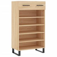 vidaXL Schoenenkast 60x35x105 cm bewerkt hout sonoma eikenkleurig