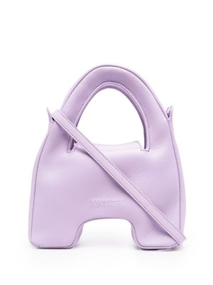AMBUSH sac à main en cuir à logo embossé - Violet