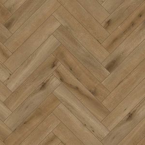 PVC Visgraat Middenbruin klik
