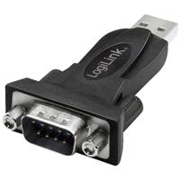 LogiLink Serieel Adapter [1x USB-A 2.0 stekker - 1x RS232-stekker] Zwart - thumbnail