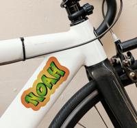 Fietssticker naam graffiti