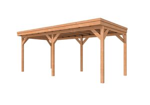 Douglasvision overkapping 600x300 cm - Bouwpakket- Plat dak- Onbehandeld lariks Douglas hout- Woodvision