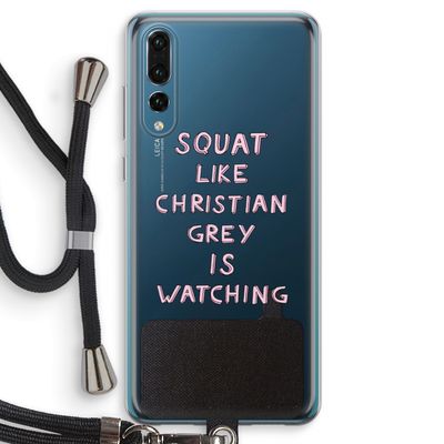 Christian Grey: Huawei P20 Pro Transparant Hoesje met koord
