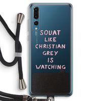 Christian Grey: Huawei P20 Pro Transparant Hoesje met koord