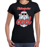 Fout kerst shirt stoere kerstman motherfucking cool zwart dames - thumbnail