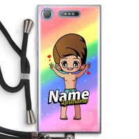 Chibi Maker man: Sony Xperia XZ1 Transparant Hoesje met koord