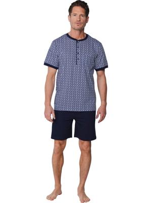 Heren shortama katoen grafisch