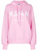 MSGM hoodie à logo imprimé - Rose - thumbnail