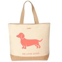 Cawö Cawö We love dogs/ 55702 Tas 40x55 natur/pink-orange