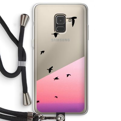 Fly away: Samsung Galaxy A8 (2018) Transparant Hoesje met koord