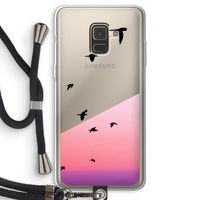 Fly away: Samsung Galaxy A8 (2018) Transparant Hoesje met koord