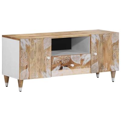 Tv-meubel 105x33,5x46 cm massief mangohout