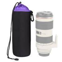 SLR camera lens tas micro één lens zak lens innerlijke gal tas waterdichte beschermhoes plus fluweel verdikking diameter: 10cm hoogte: 25cm (paars