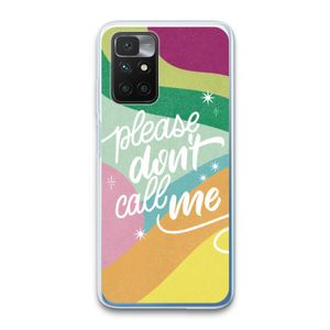 Don't call: Xiaomi Redmi 10 Transparant Hoesje