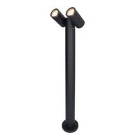Aspen Dubbel LED sokkellamp - 60cm - 2x 4 Watt 345 Lumen - Kantelbaar - IP64 Waterdicht - 4000K - Padverlichting - Zwart - Staande buitenlamp