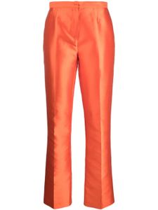 Gemy Maalouf pantalon en satin à coupe droite - Orange