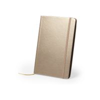 Luxe pocket schrift/notitieblok 21 x 15 cm in kleur goud - thumbnail