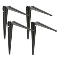 AMIG Plankdrager/planksteun van metaal - 4x - gelakt zwart - H450 x B400 mm