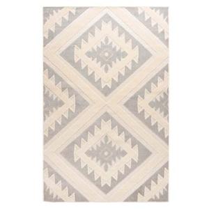 Boho&me Buitenkleed geometrisch - Verano grijs|wit - 140x200 cm