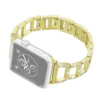 Kleurrijke diamant roestvrijstalen horlogeband voor Apple Watch serie & 40mm/3 & 2 & 1 38mm (goud)