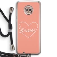 Forever heart: Motorola Moto G6 Transparant Hoesje met koord
