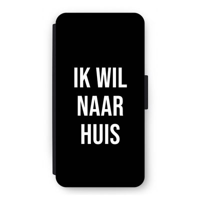 Ik wil naar huis - Zwart: iPhone 12 Pro Flip Hoesje
