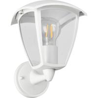 LED Tuinverlichting - Wandlamp Buitenlamp - Trion Tena Up - E27 Fitting - IP44 - Mat Wit - Aluminium