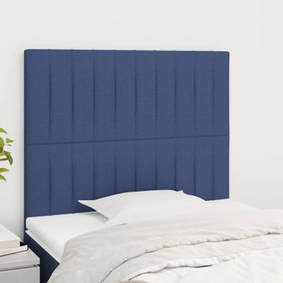 Hoofdborden 2 st 80x5x78/88 cm stof blauw