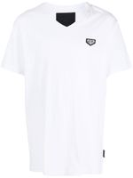 Philipp Plein t-shirt à plaque logo - Blanc - thumbnail