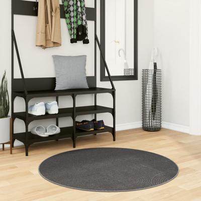 VidaXL Vloerkleed iza laagpolig scandinavisch ø 100 cm antraciet