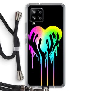 Hold My Heart: Samsung Galaxy A42 5G Transparant Hoesje met koord