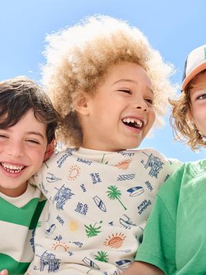 sweater voor jongens met ronde hals ecru