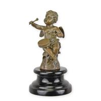 A BRONZE SCULPTURE OF AN ANGEL A BRONZE SCULPTURE OF AN ANGEL