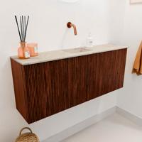 Toiletmeubel Mondiaz Joya Dlux | 100 cm | Meubelkleur Ruby | Faye wastafel Frappe Wasbak Midden | Zonder kraangat(en)