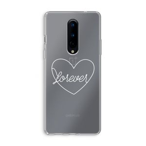 Forever heart pastel: OnePlus 8 Transparant Hoesje