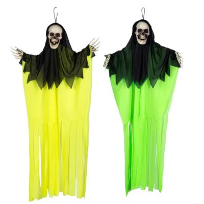 Boland spoken neon - 2x stuks - mix kleur - L90 cm - skelet - halloween - uv blacklight - decoratie