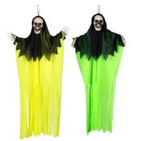 Boland spoken neon - 2x stuks - mix kleur - L90 cm - skelet - halloween - uv blacklight - decoratie