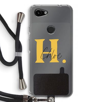 Amber Script: Pixel 3a Transparant Hoesje met koord