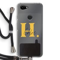 Amber Script: Pixel 3a Transparant Hoesje met koord